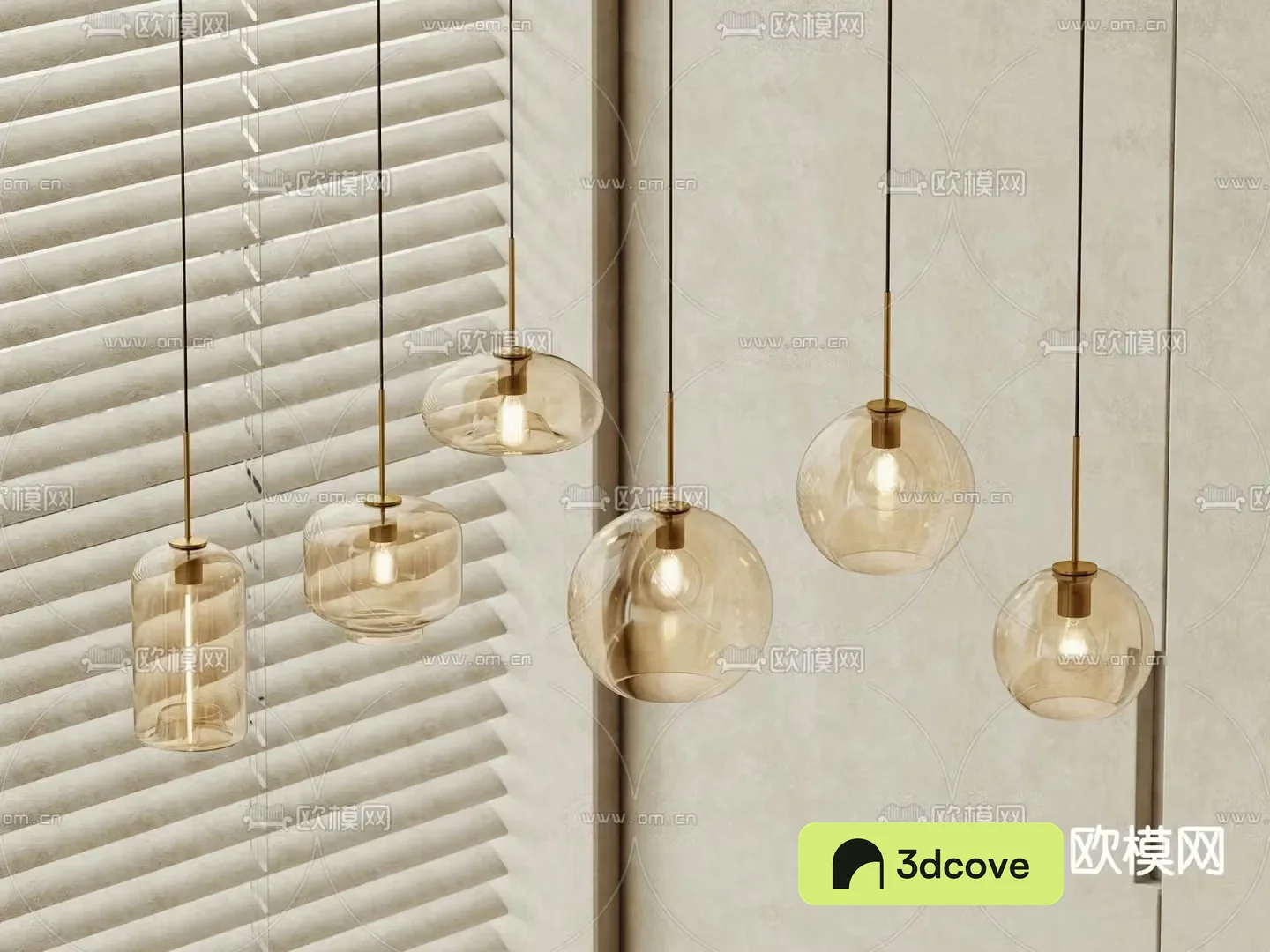 Glass small chandelier