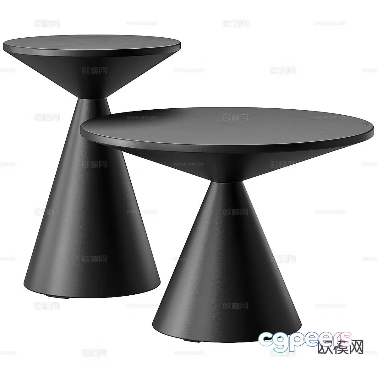 Modern corner table side table round table table table 3D model