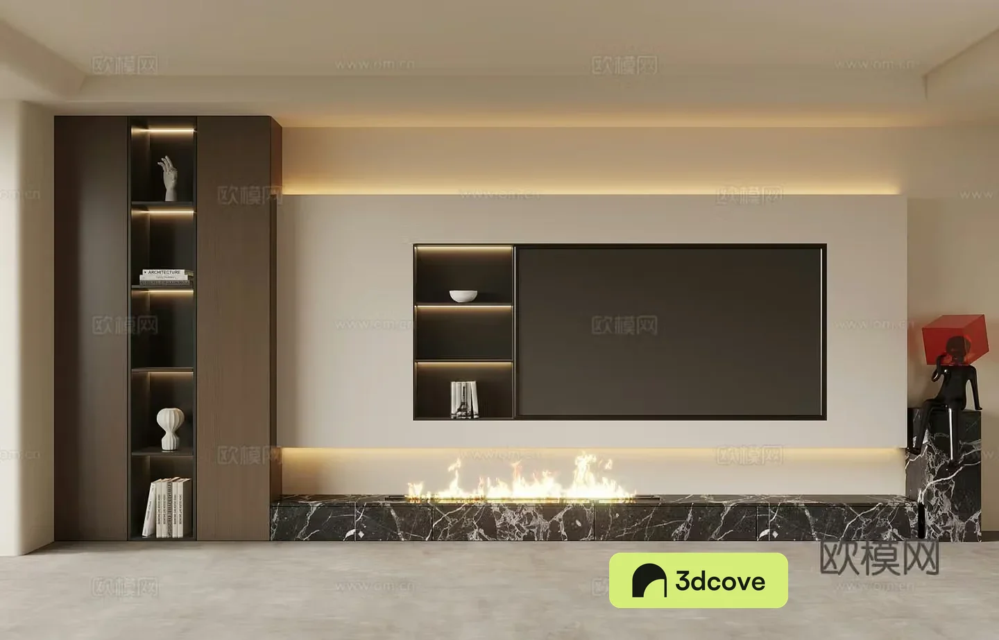 Modern Italian TV background wall