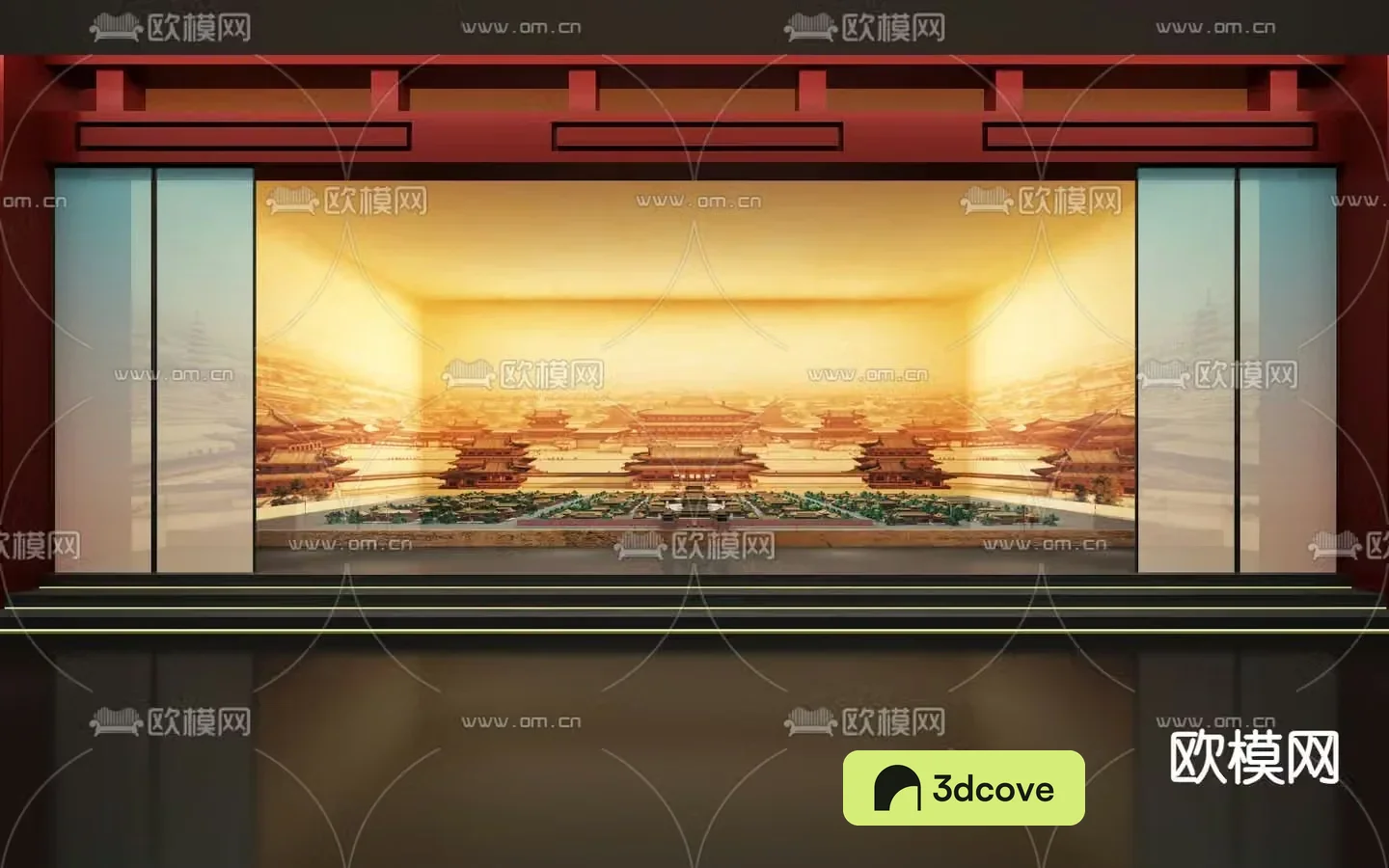 New Chinese-style exhibition hall Forbidden City sand table