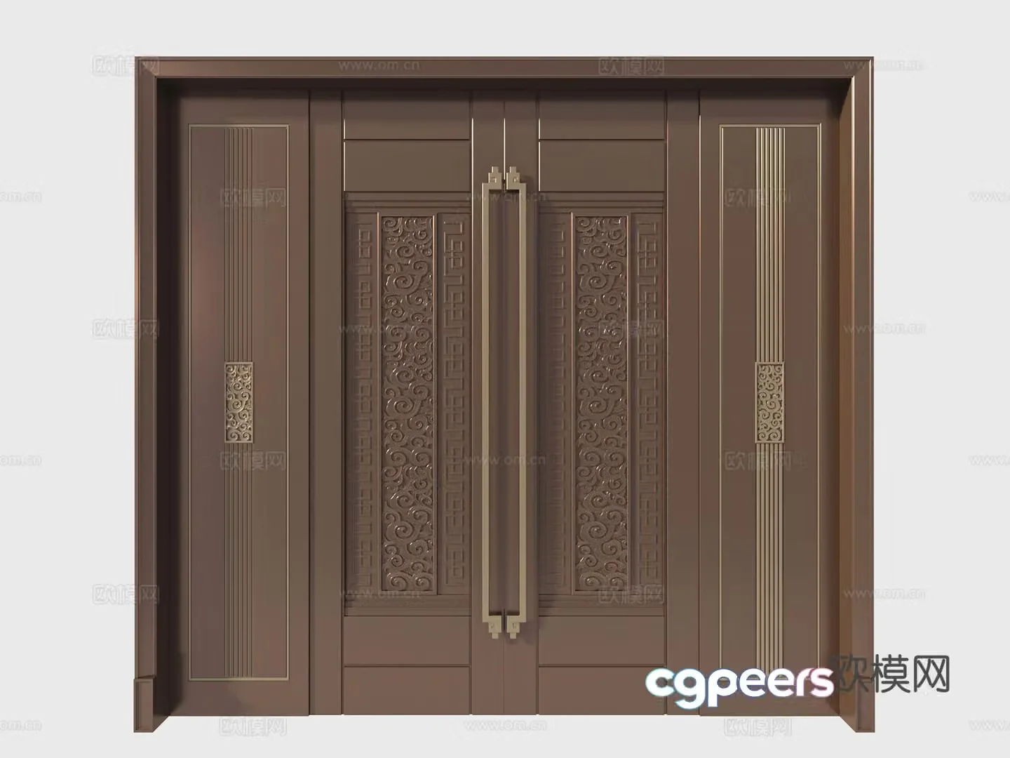 New Chinese style door 3D model