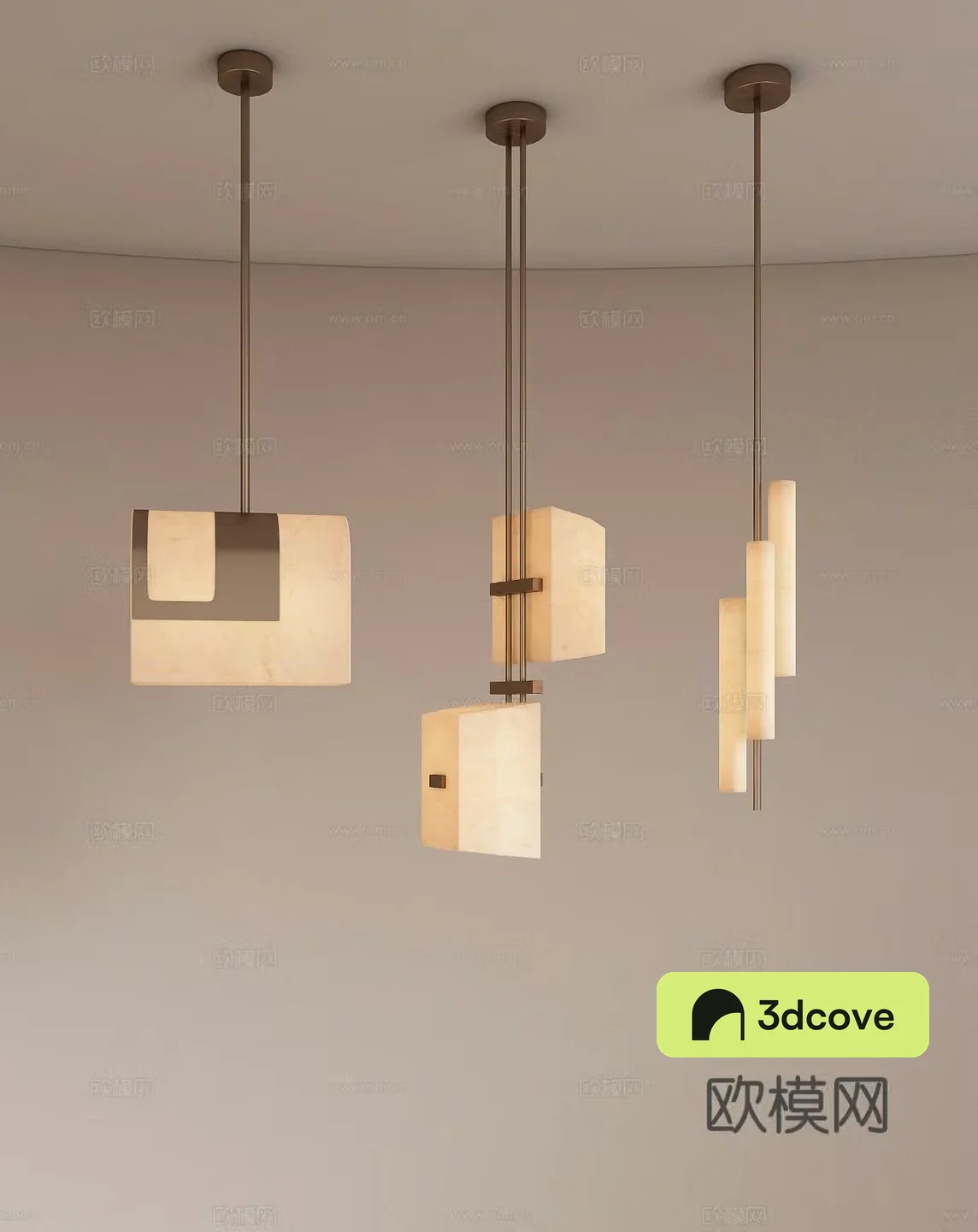 Modern light luxury chandeliers retro chandeliers bar chandeliers bedside chandeliers restaurant chandeliers 3D model