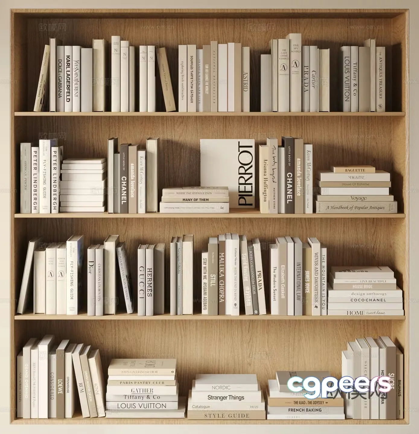 Modern book combination Decorative books Books Magazine Book ornaments Ornaments Furniture 3D Model