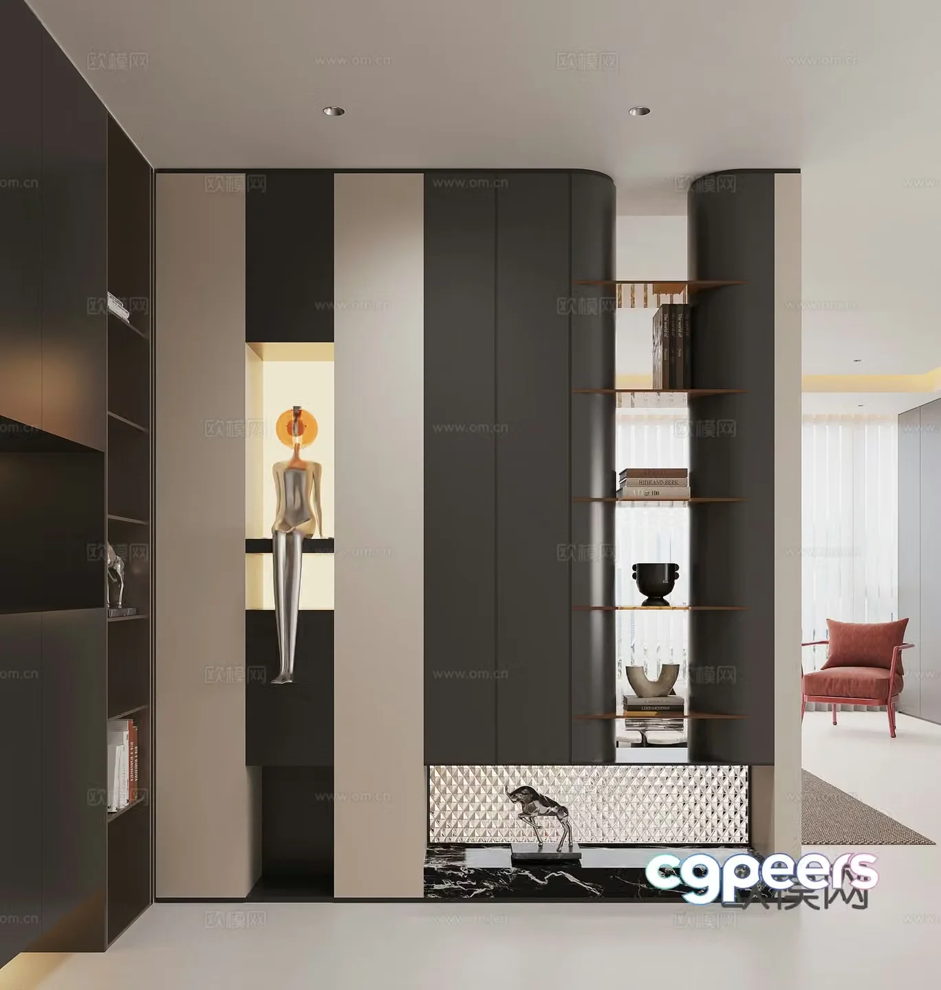 Modern entrance hallway Decorative entrance hallway Entrance entrance hallway 3D model