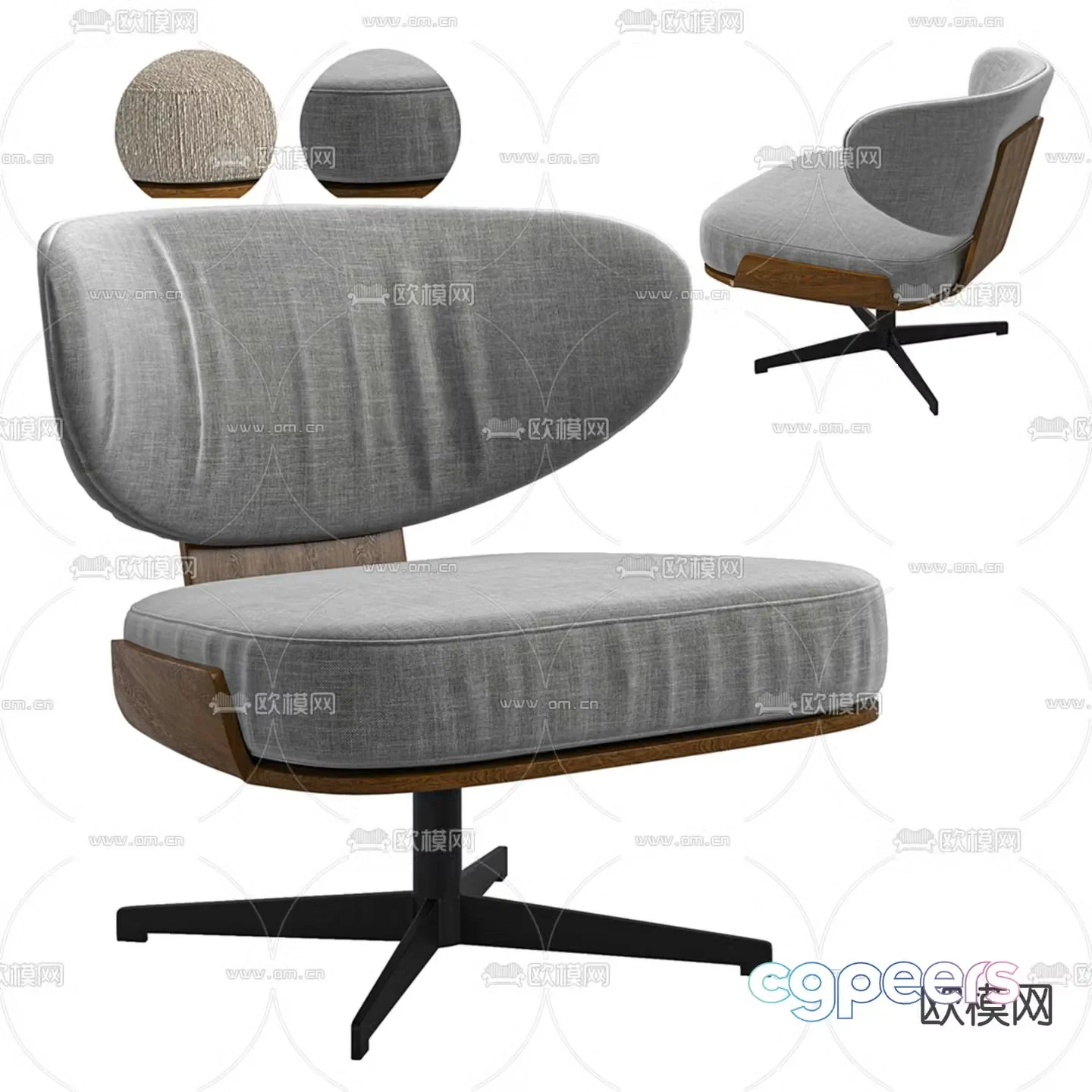 Office chair conference chair staff chair 3d model