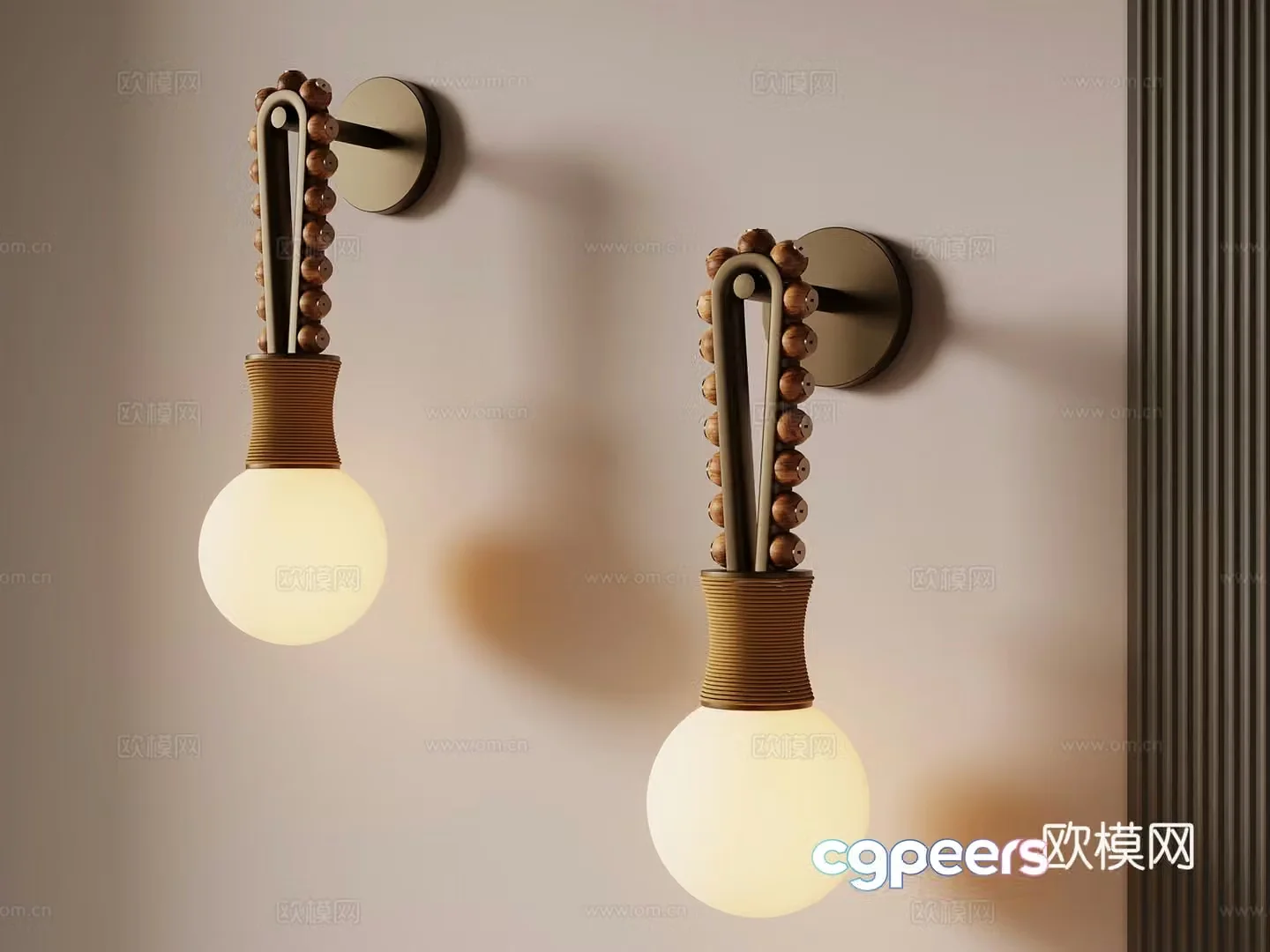 Wall lamp French medieval style wall lamp decorative lamp bedside lamp 3d model