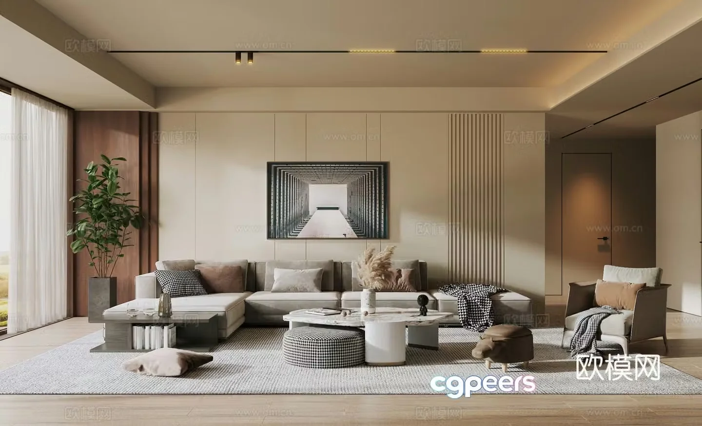 Modern living room 3d model