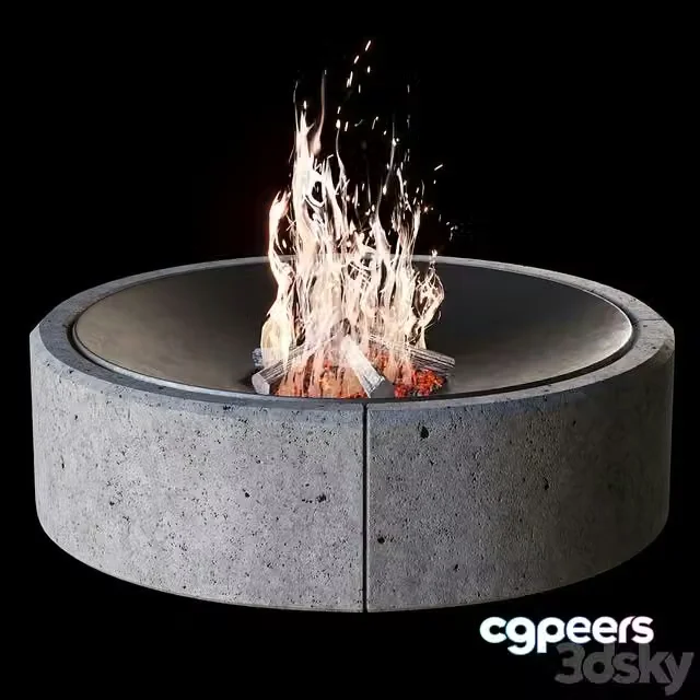 3ds Max Free – Fireplace №2