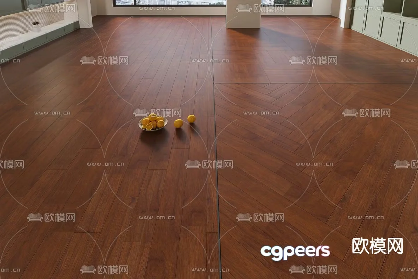 Walnut Wood Flooring 3d Model