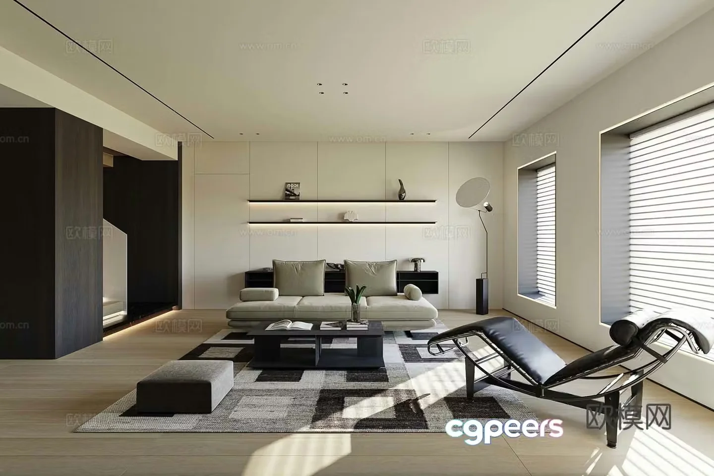 Modern living room 3d model