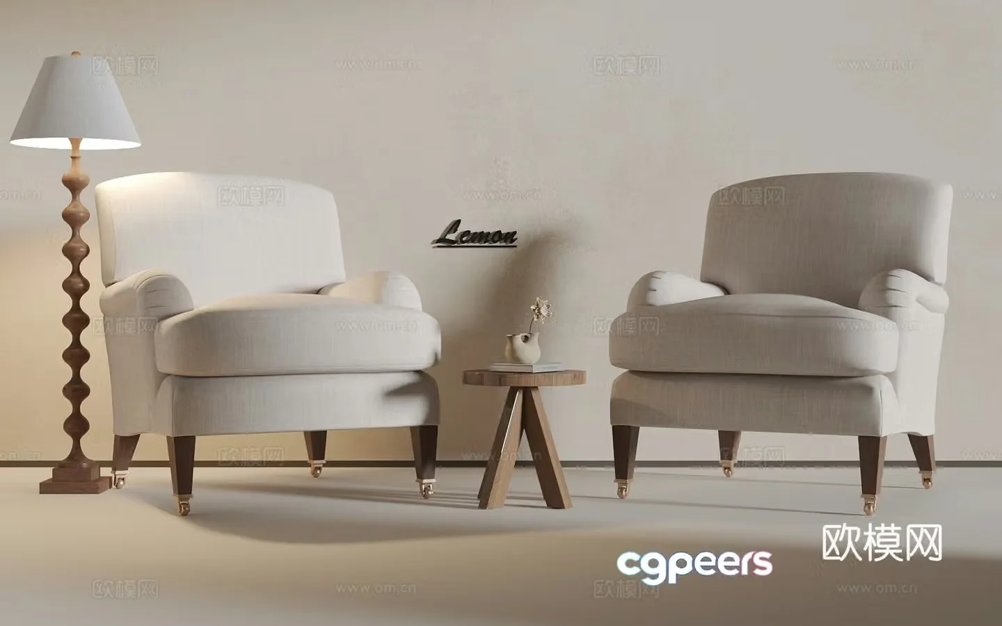 American sofa 3d model