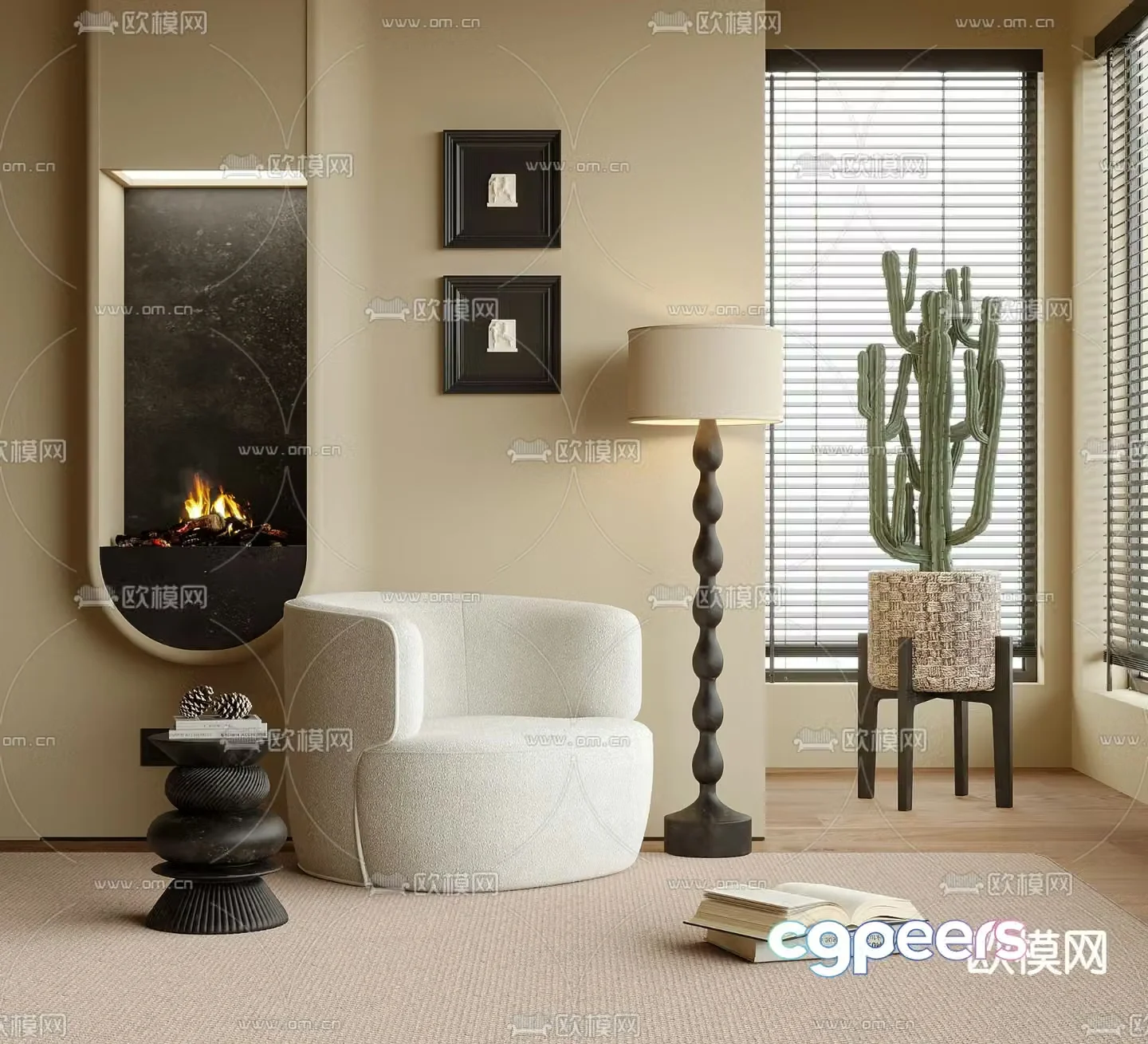 Modern single sofa sofa chair 3d model