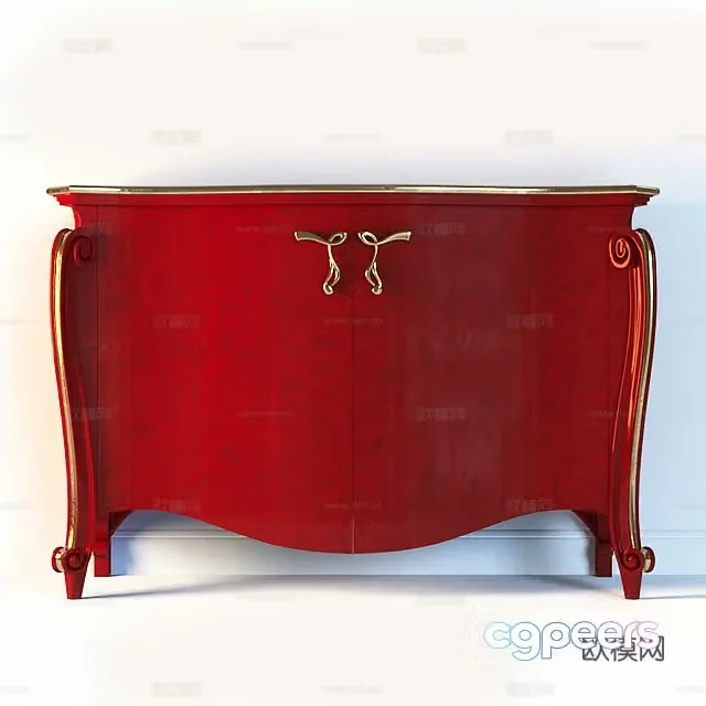 American shoe cabinet shoe cabinet 3d model