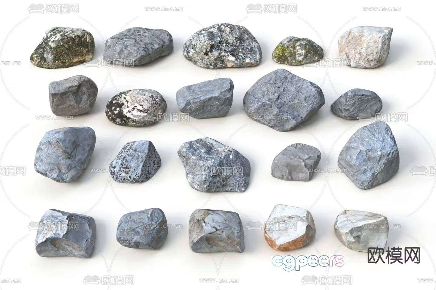 Landscape Stone Gravel Stone Stone 3d model