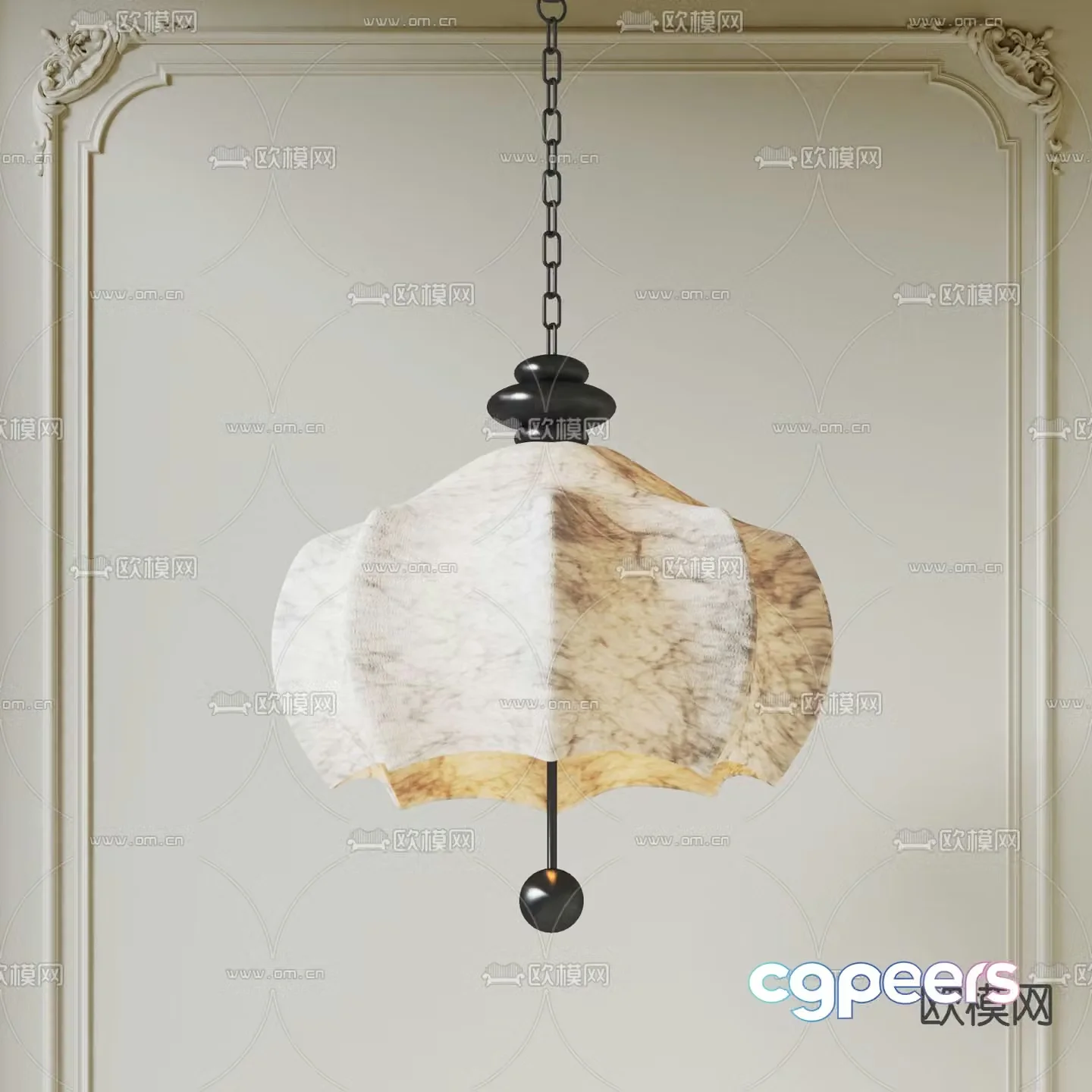Middle style chandeliers restaurant chandeliers 3D model