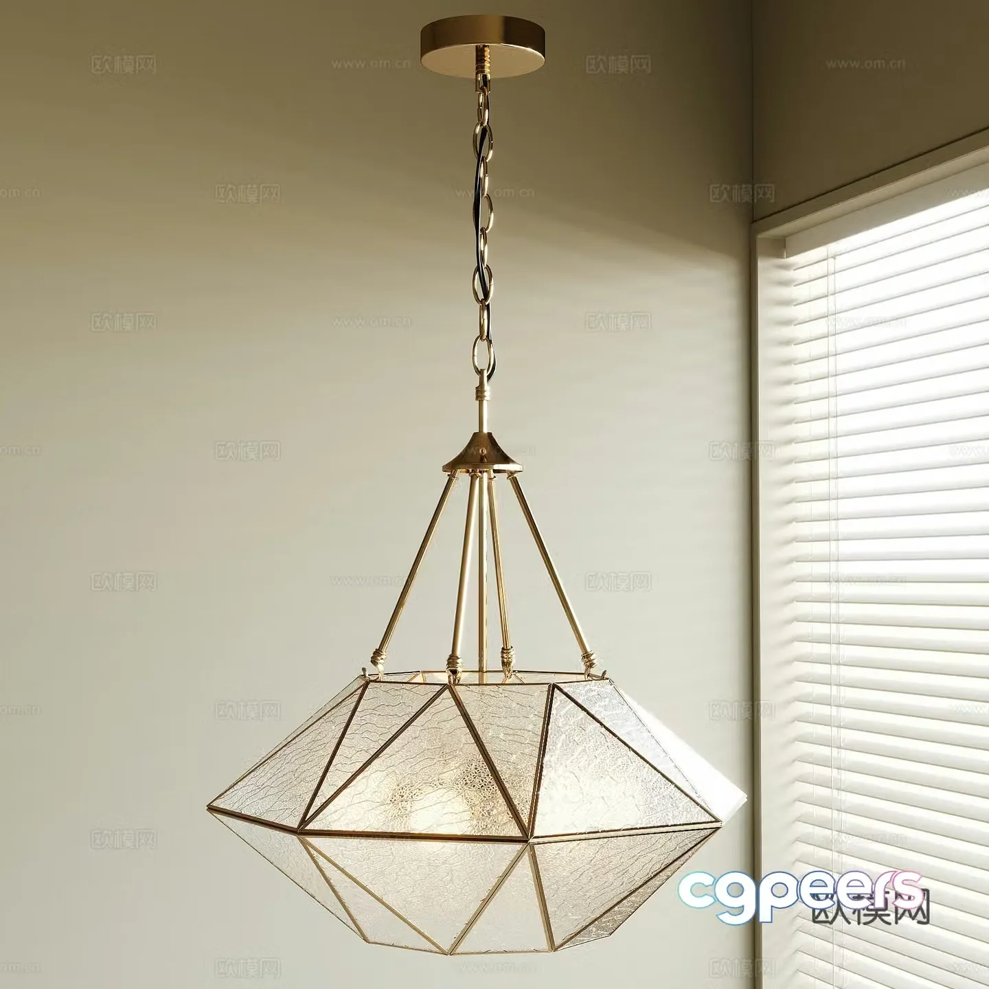 French medieval style chandelier 3d model