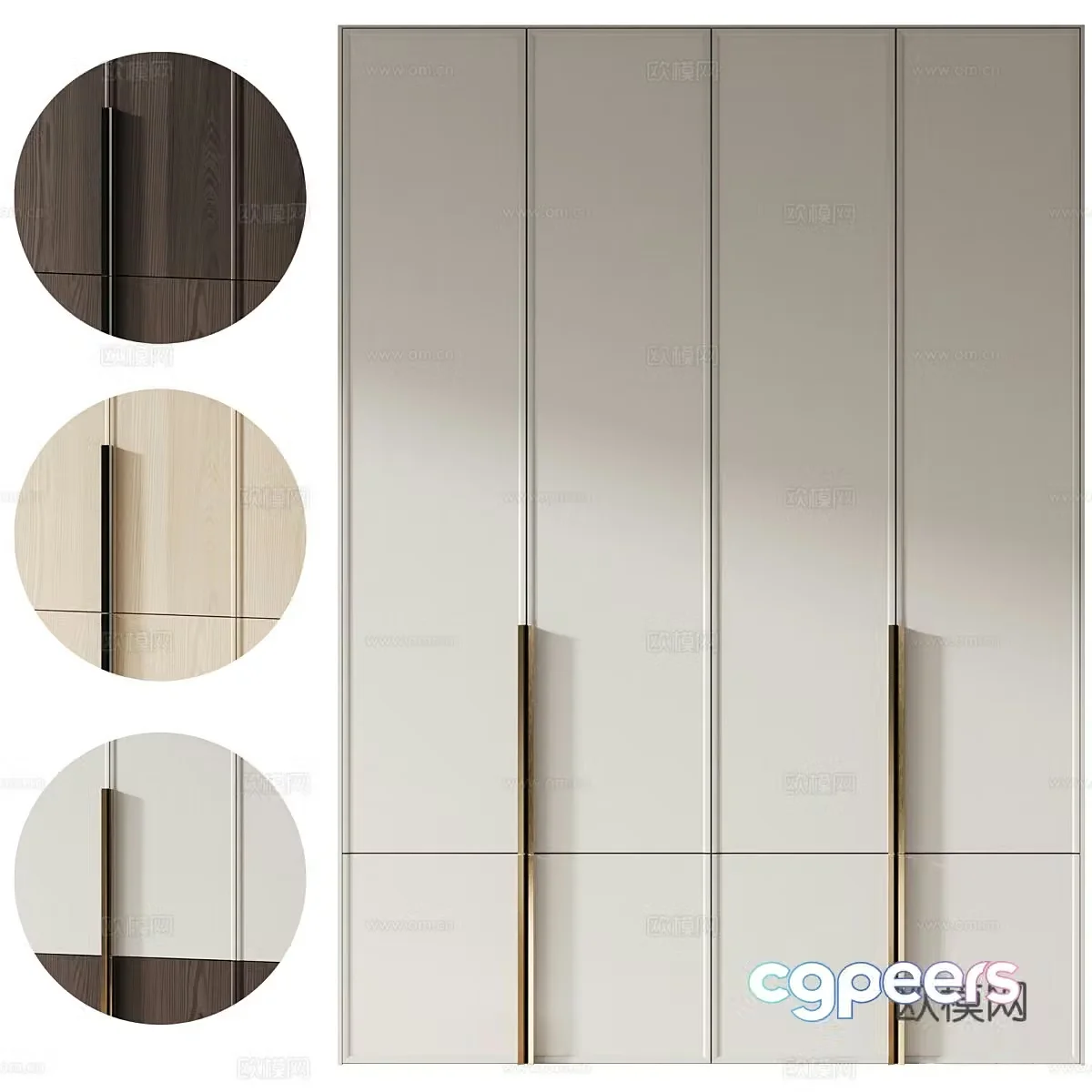Modern minimalist wardrobe 3d model