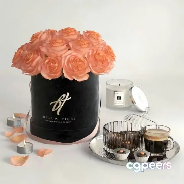 3ds Max Free – Carpe diem, roses coffee chocolate