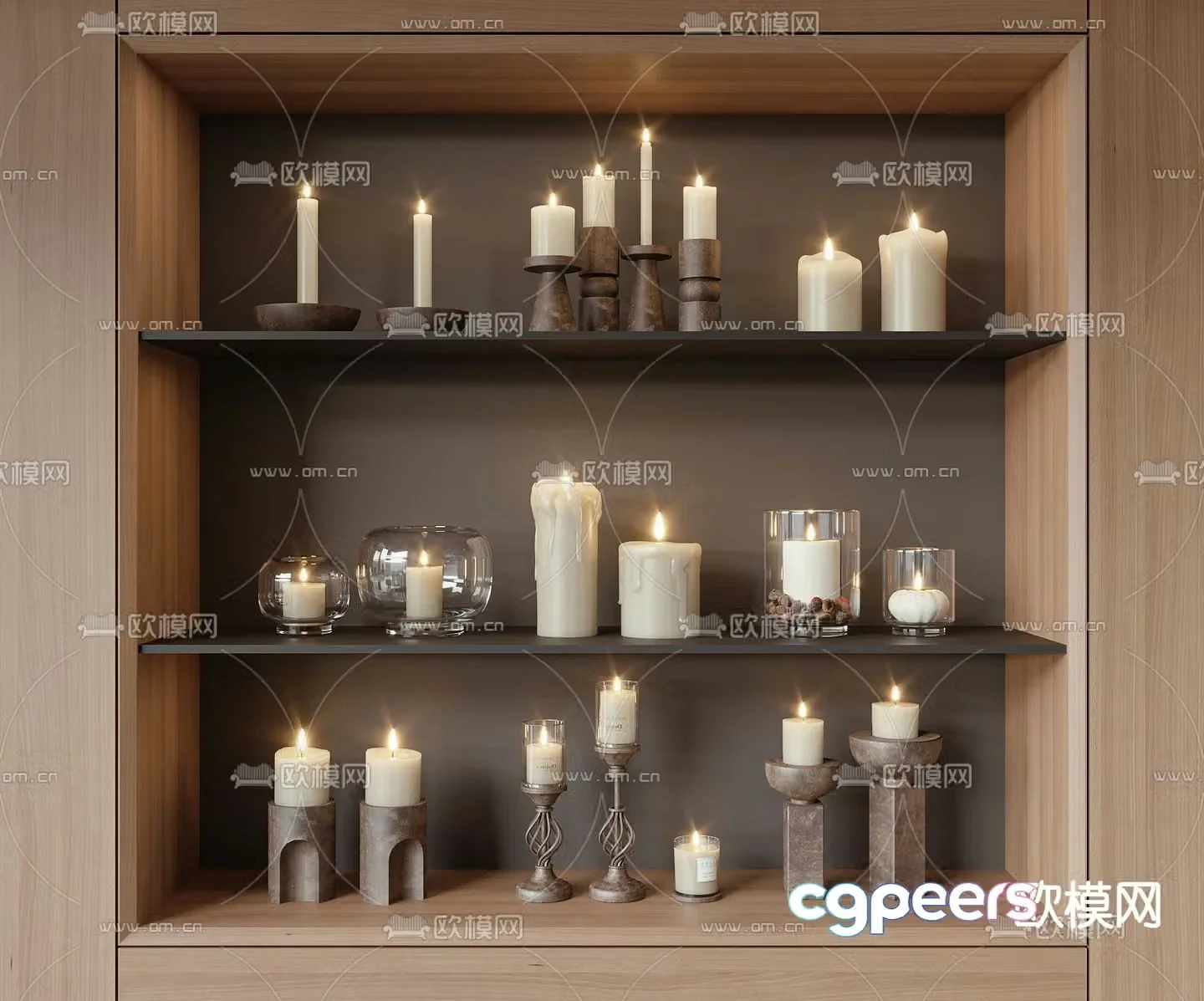 candle candle candlestick 3d model