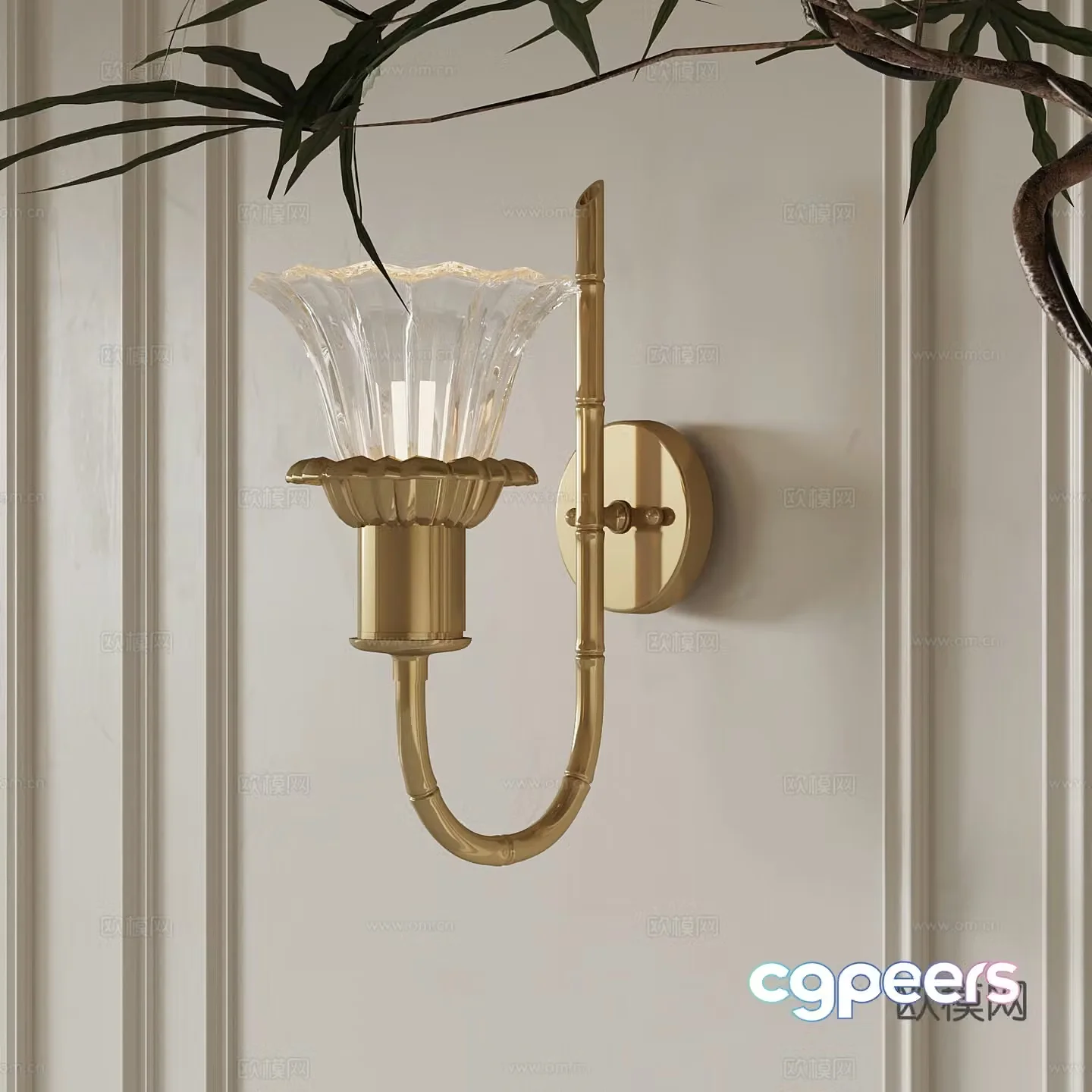 Wall lamp French wall lamp bedside lamp decorative lamp 3d model