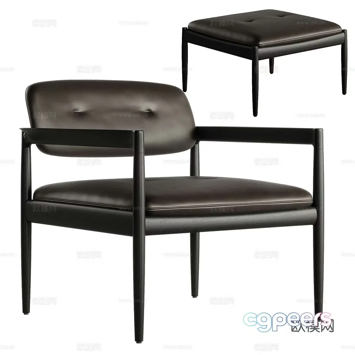 Sofa coffee table combination 3D model