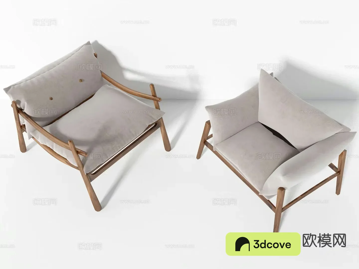 Nordic leisure chair armchair solid wood chair