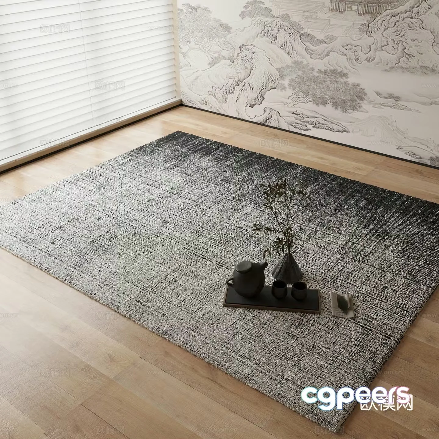 New Chinese carpet 3D model