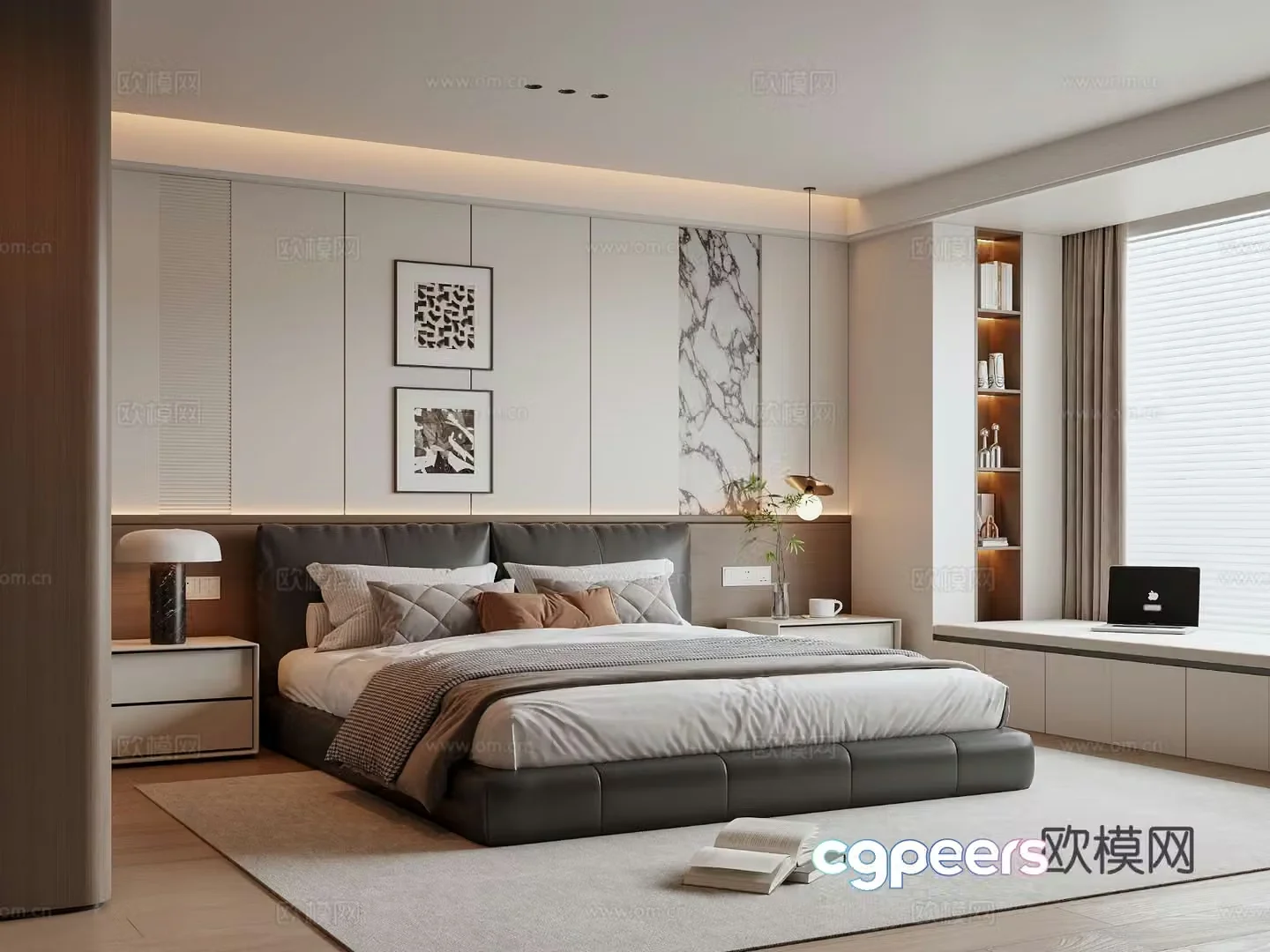 Italian bedroom master bedroom 3d model