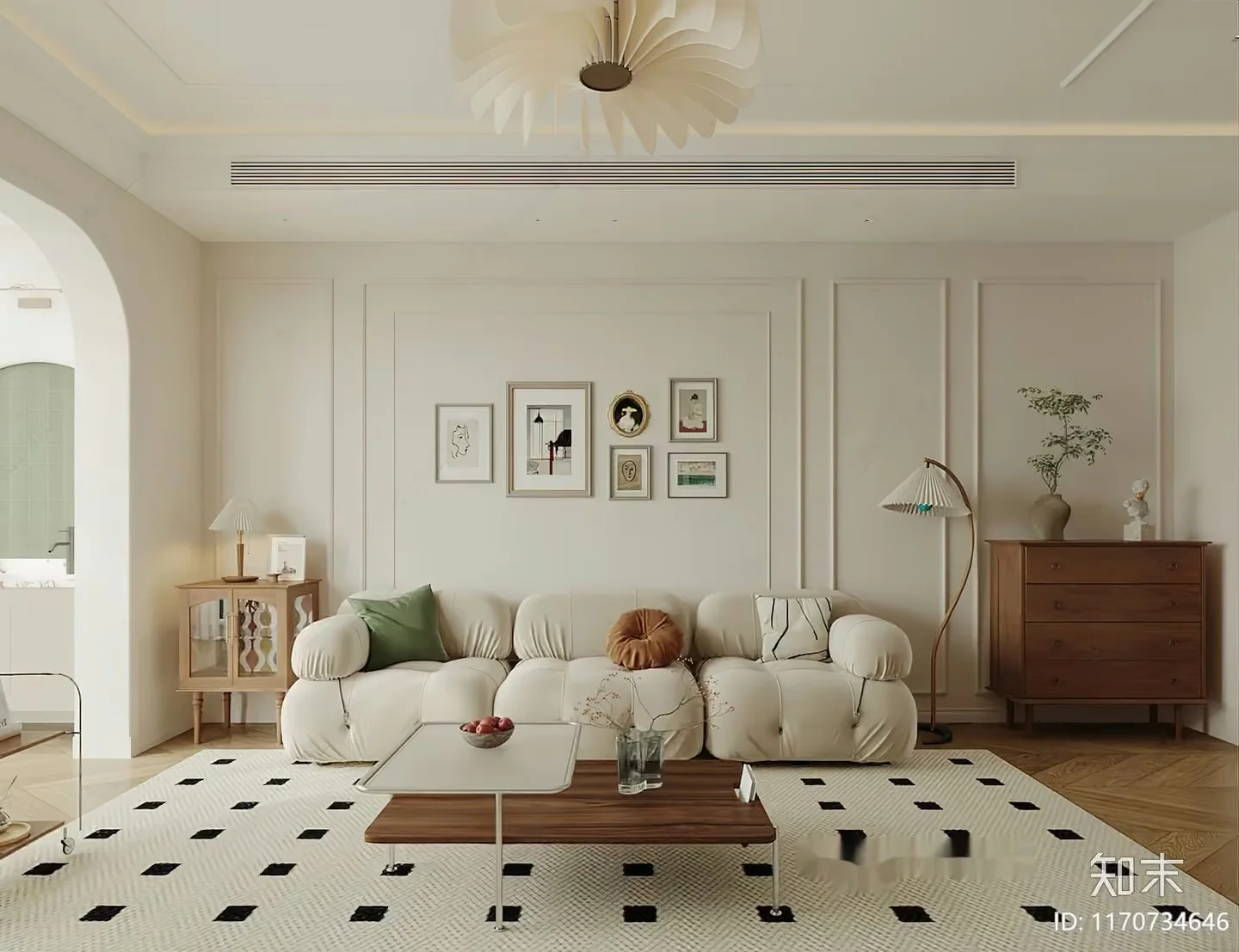 Modern Living Room 3D Model – 10295 – VRAY Render