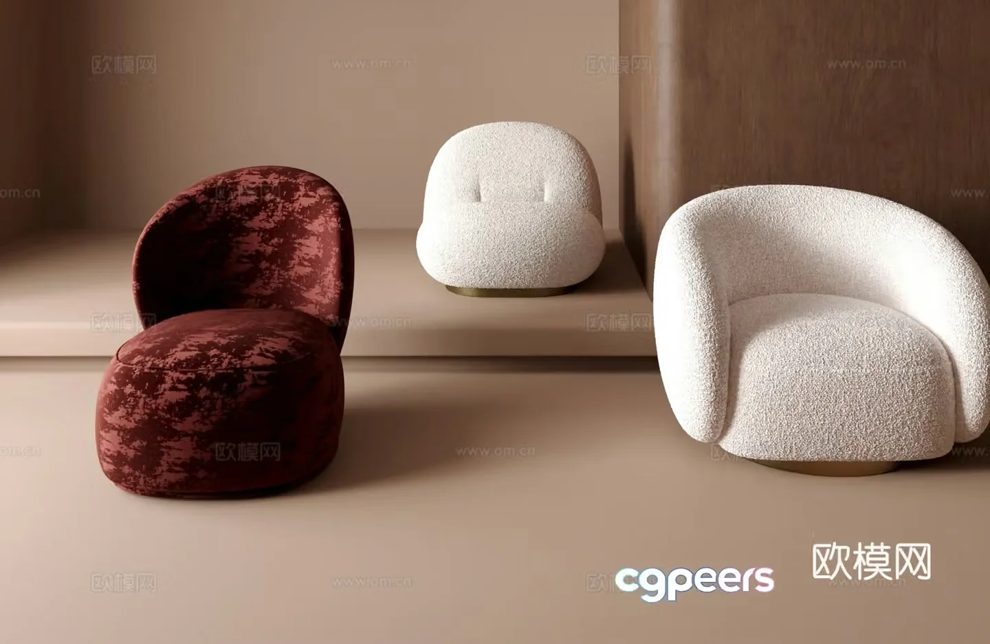 Single sofa 3d model