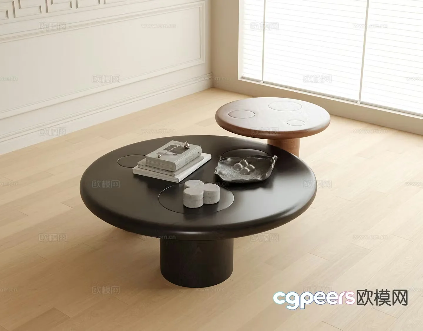 Medieval style coffee table mother-in-law coffee table 3d model