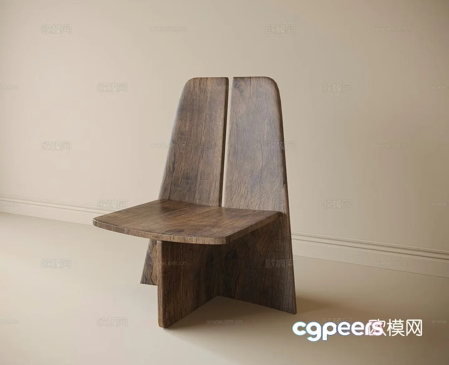 Modern single chair casual chair 3d model
