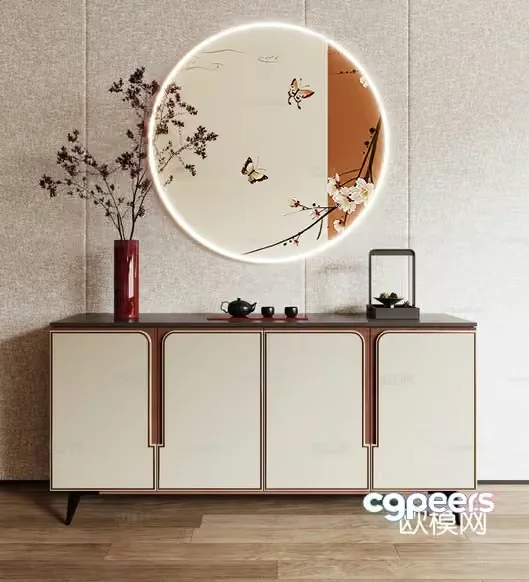 Modern Asian-Inspired Furniture 3D Model – 8085 – VRAY Render