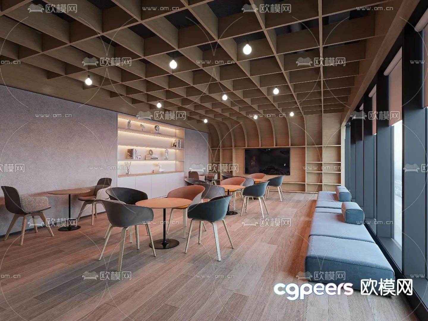 Modern Office Space 3D Model – 10540 – VRAY Render