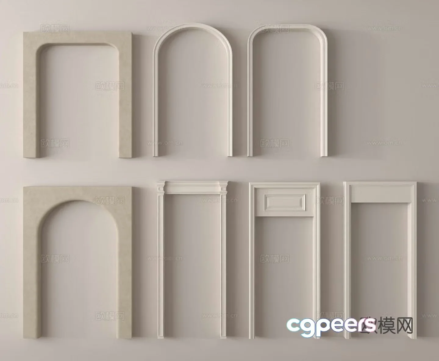 Door cover pass door hole door frame arch 3d model