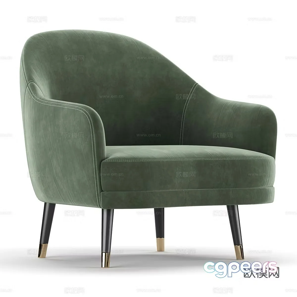 Modern light luxury sofa chair 3d model