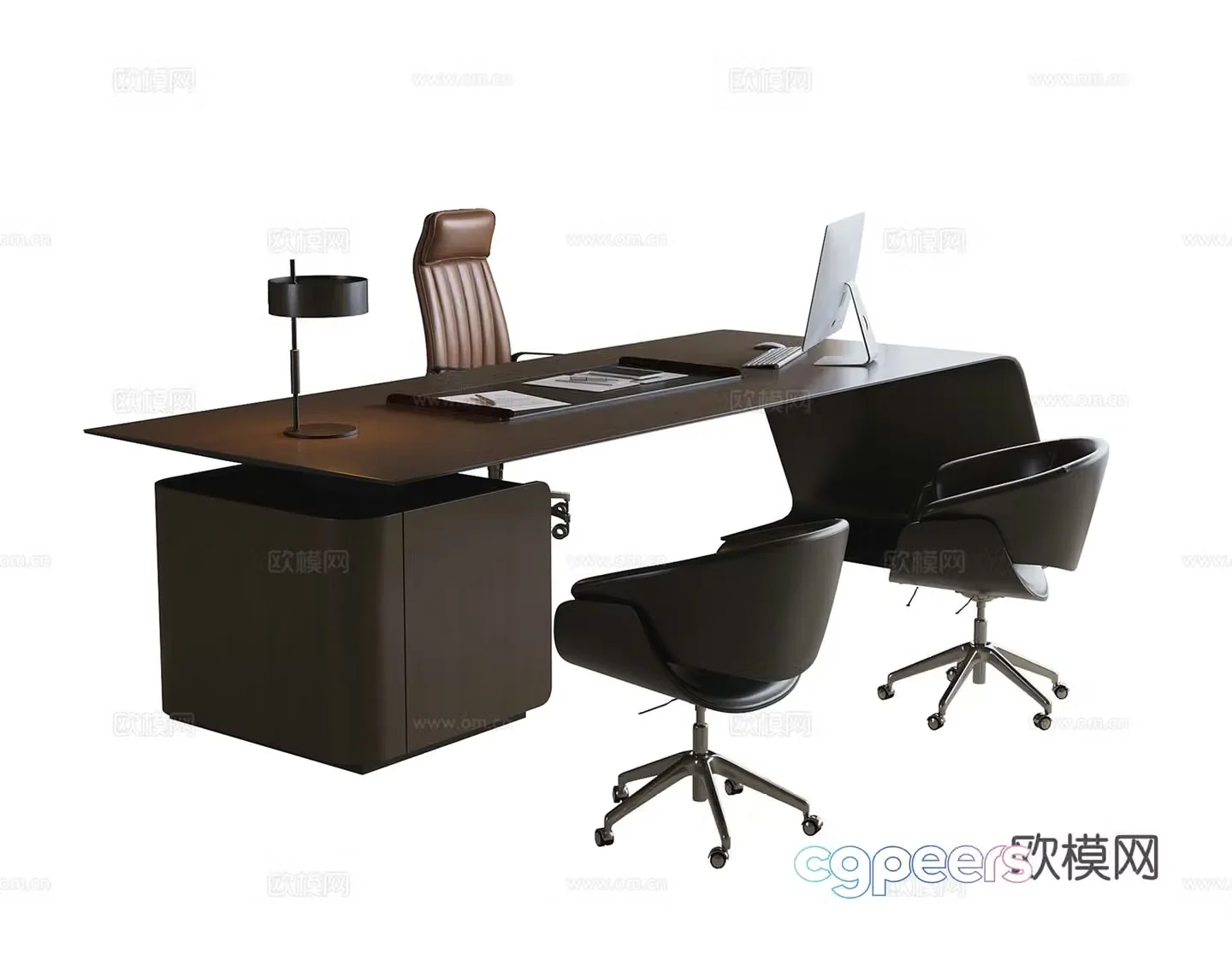 Modern boss office desk chair office chair table desk chair 3d model