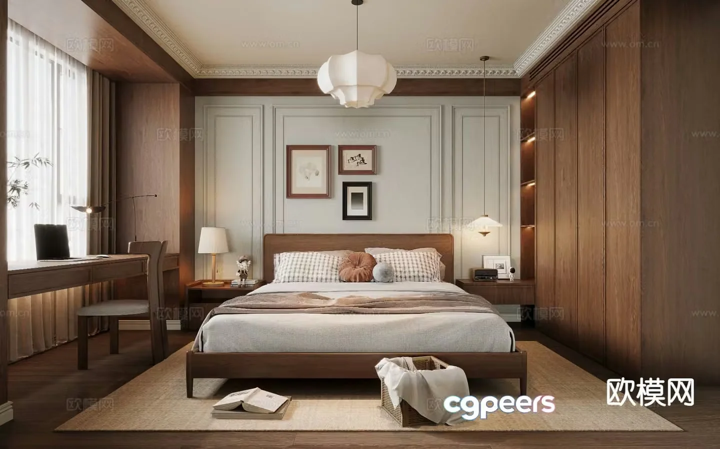 Medieval style bedroom master bedroom 3d model