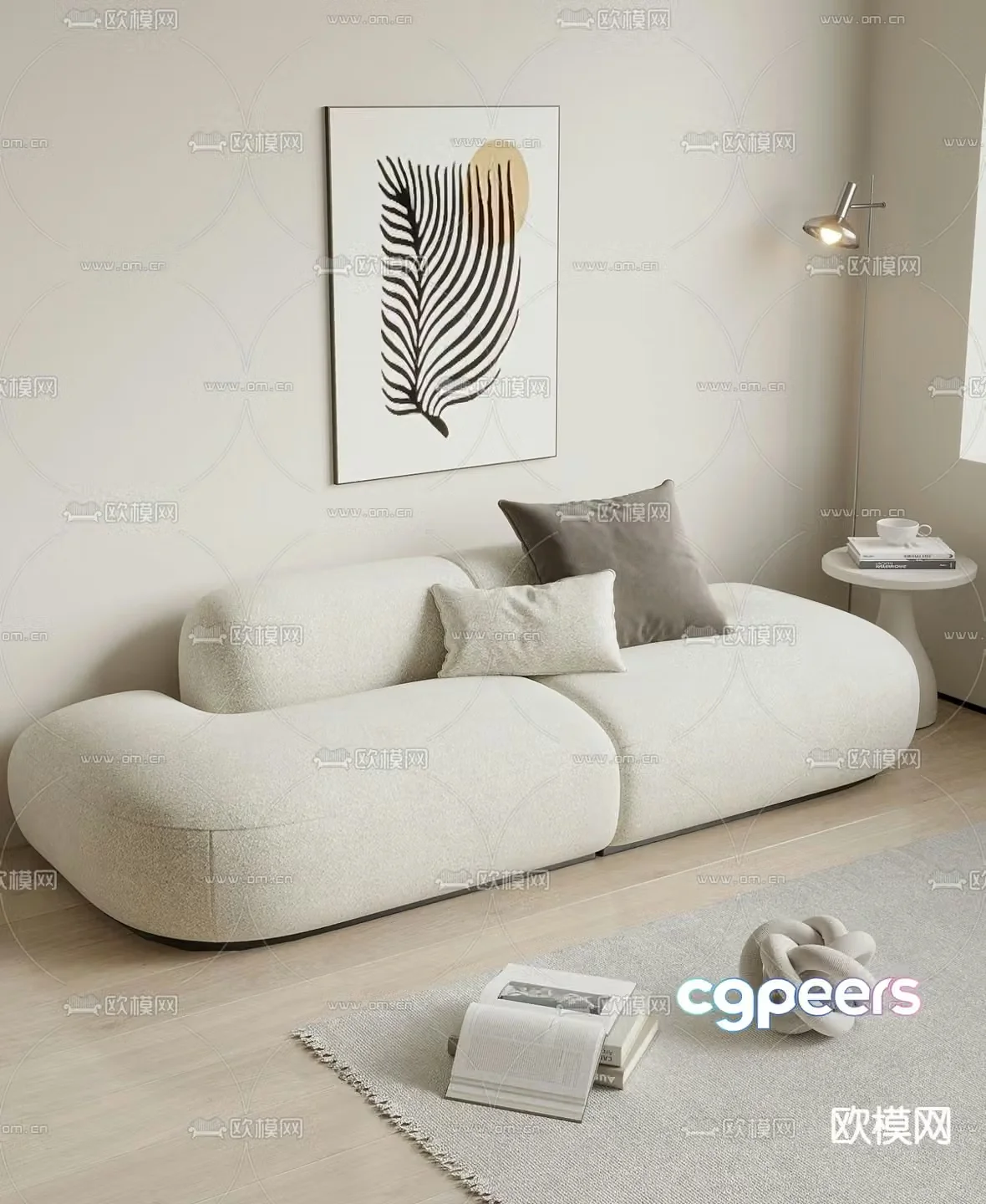 Modern love sofa 3d model