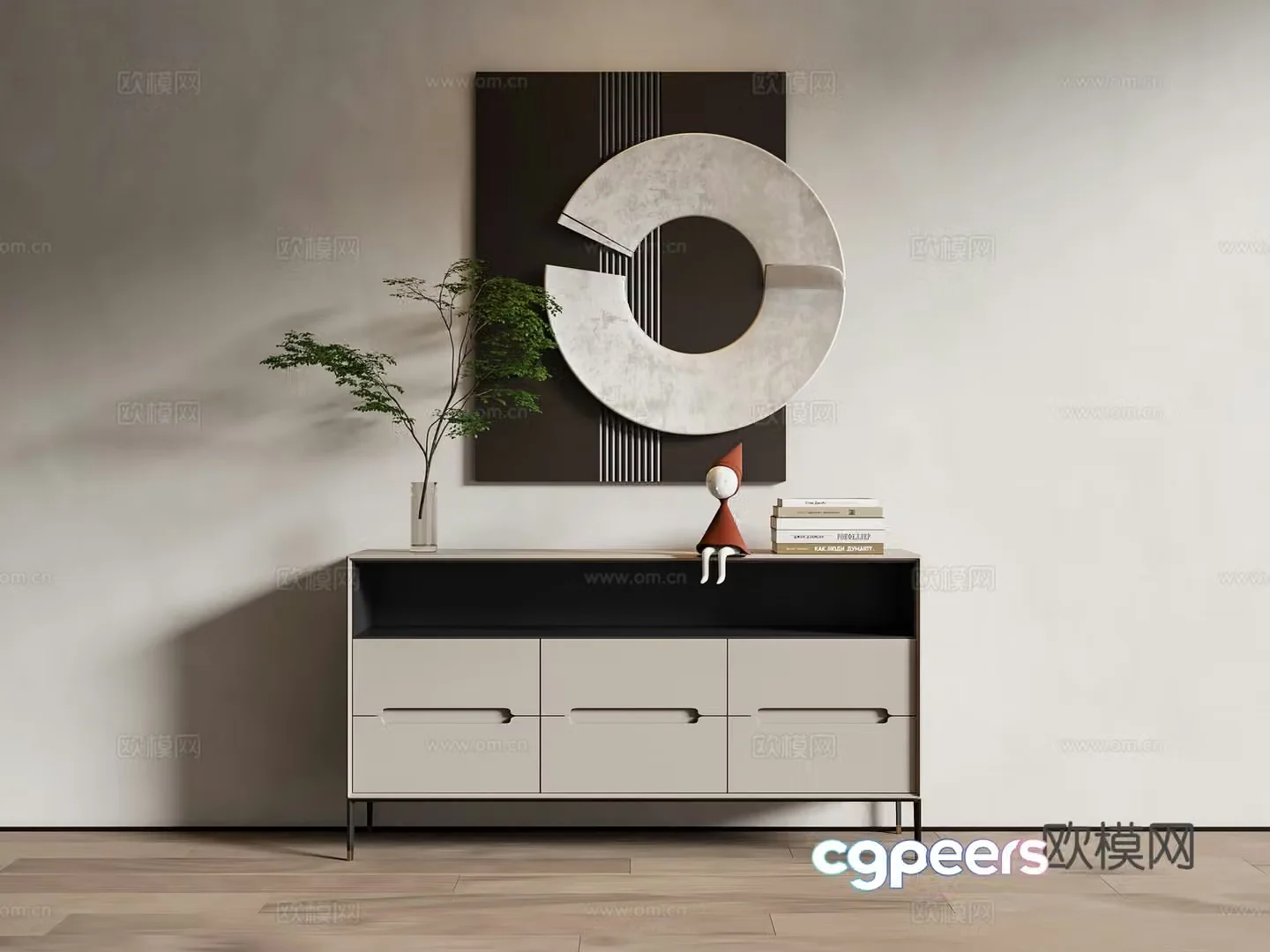 Modern entrance cabinet 3D model
