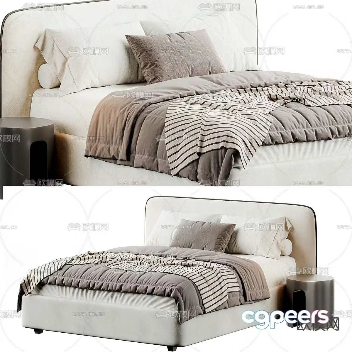Lavsit double bed 3d model