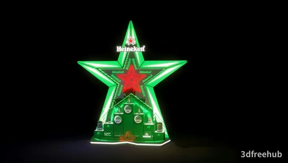 A Heineken Display 3D Model – 22994 – VRAY Render
