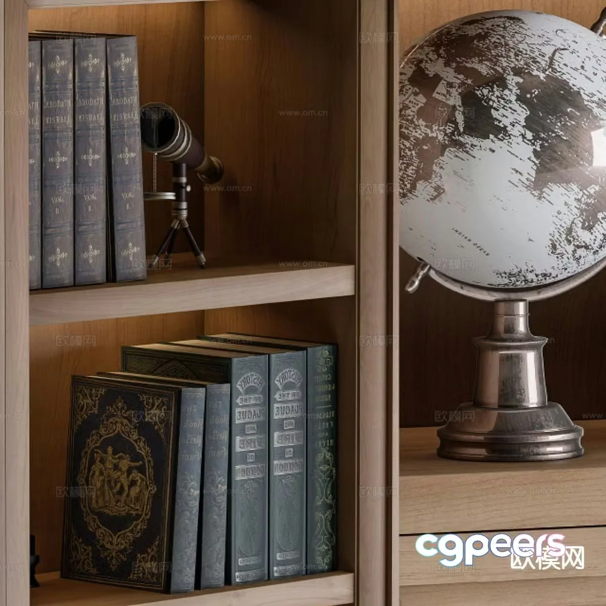 Simple bookcase 3d model