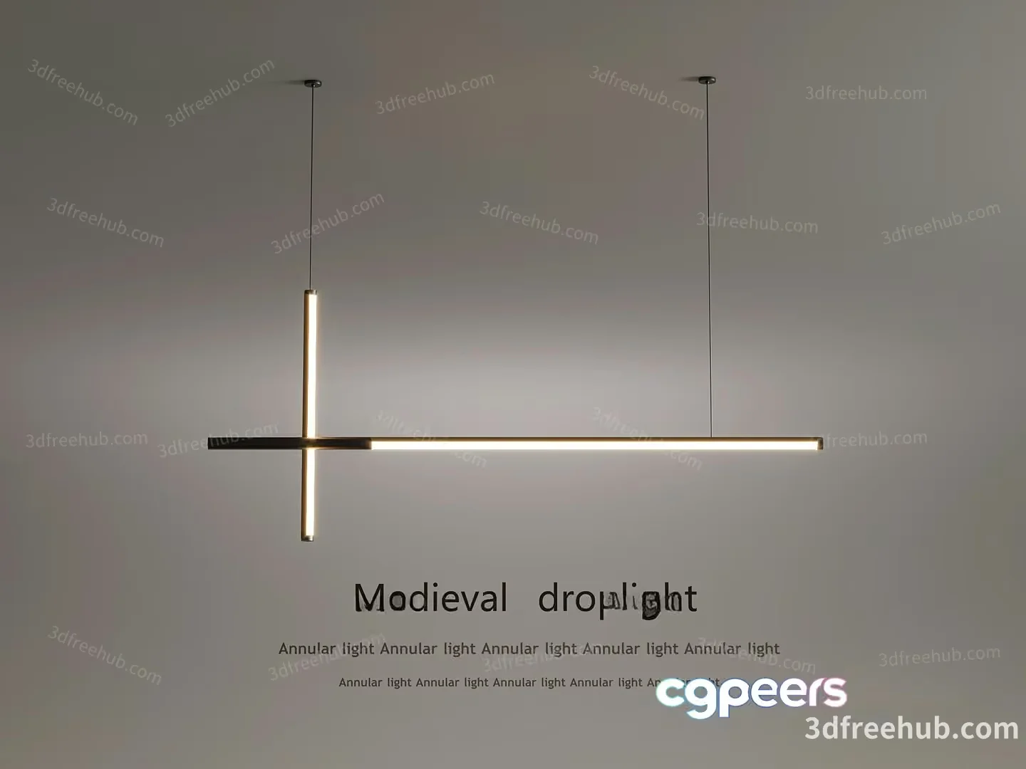 Gold Light Fixture 3D Model – 20191 – VRAY Render
