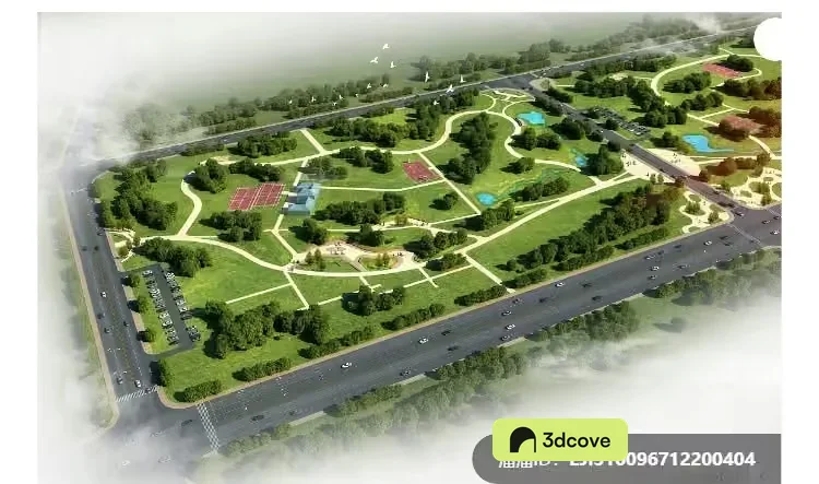 Aerial View Of A Park