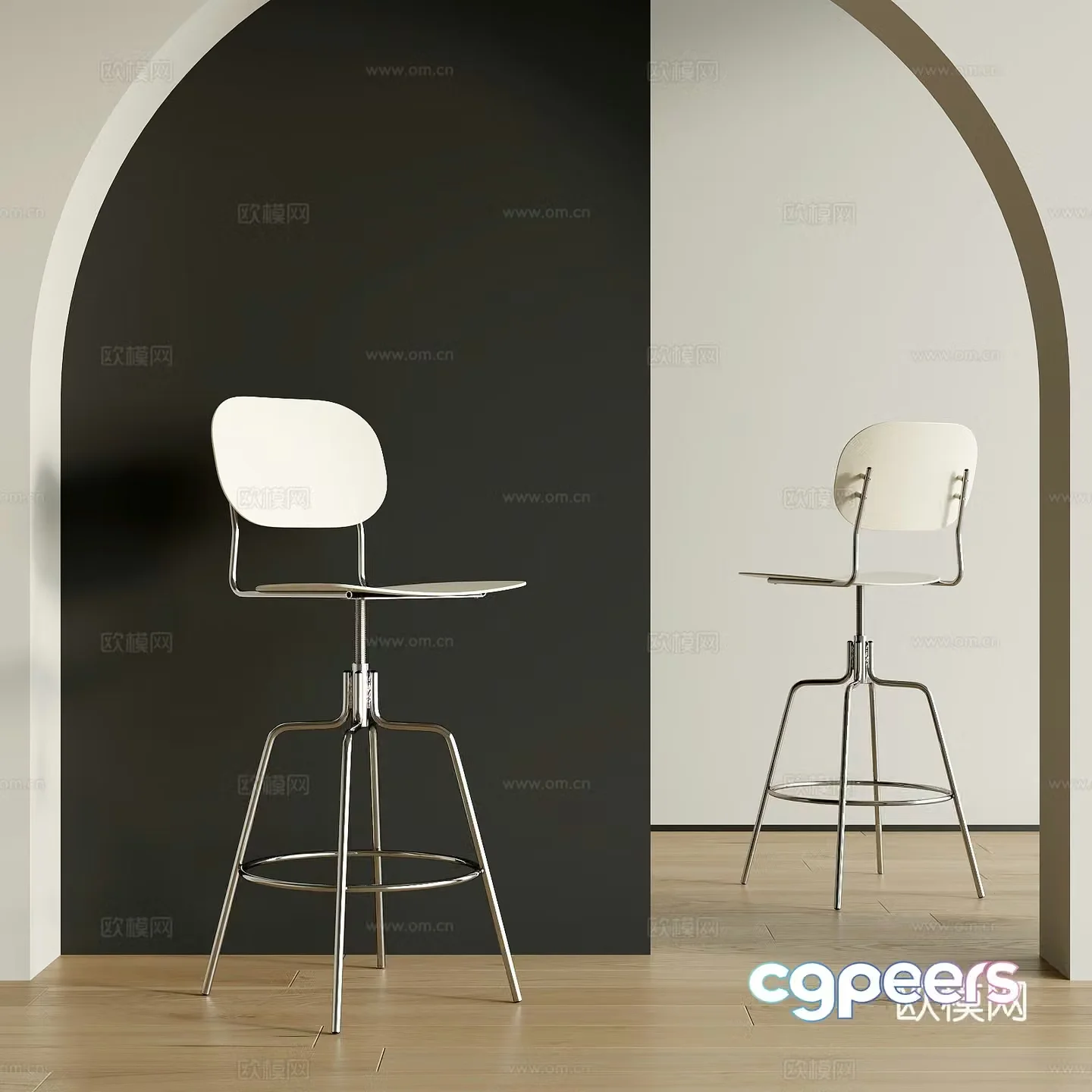 Modern bar chair 3d model