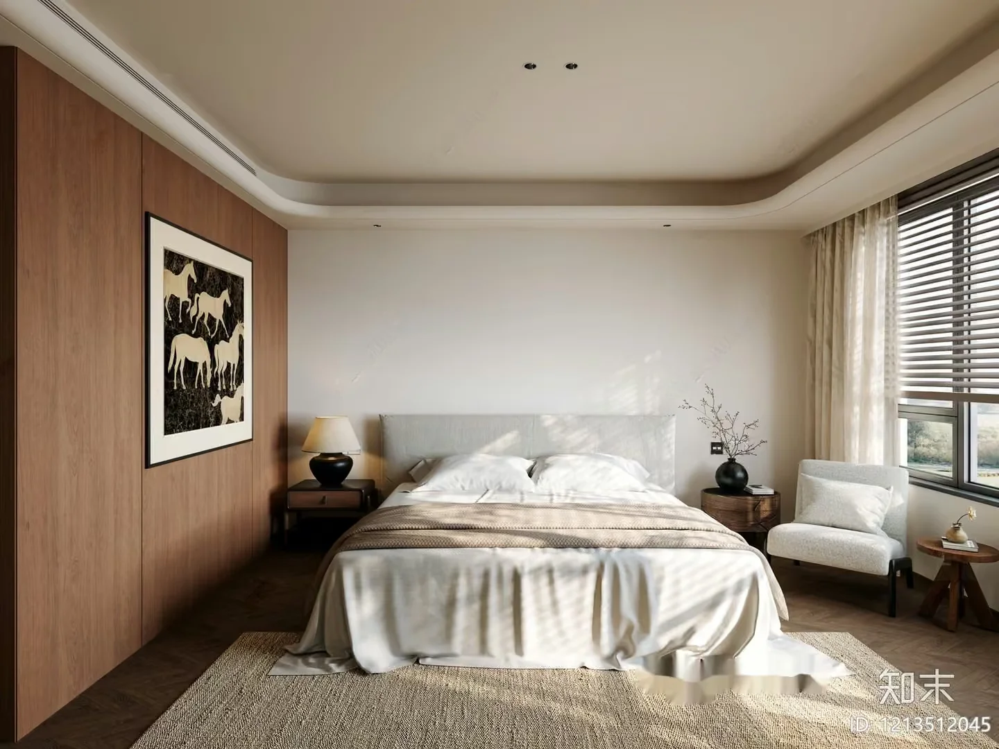 Cozy Bedroom 3D Model – 5236 – VRAY Render
