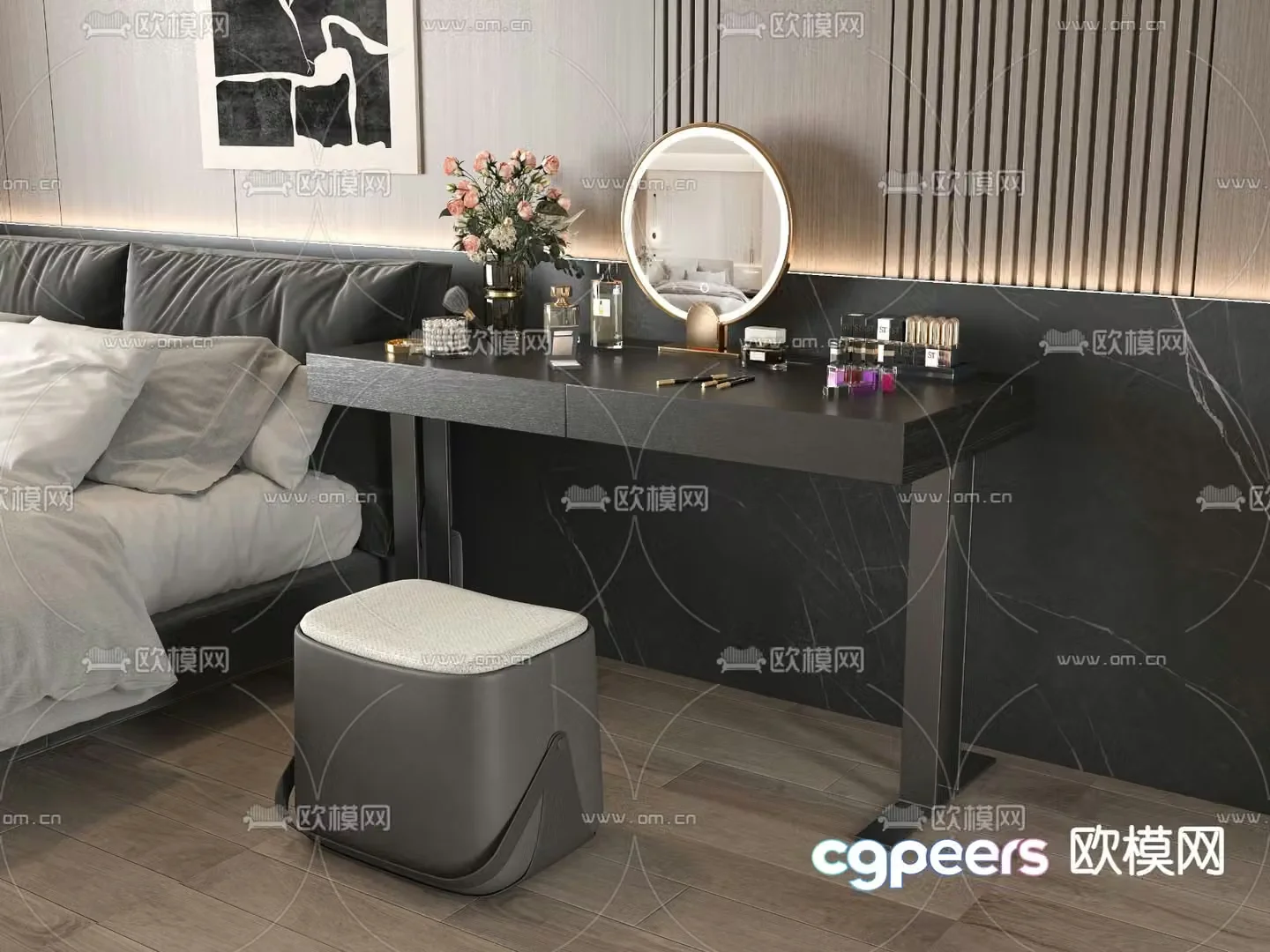 Modern dressing table dressing table 3d model