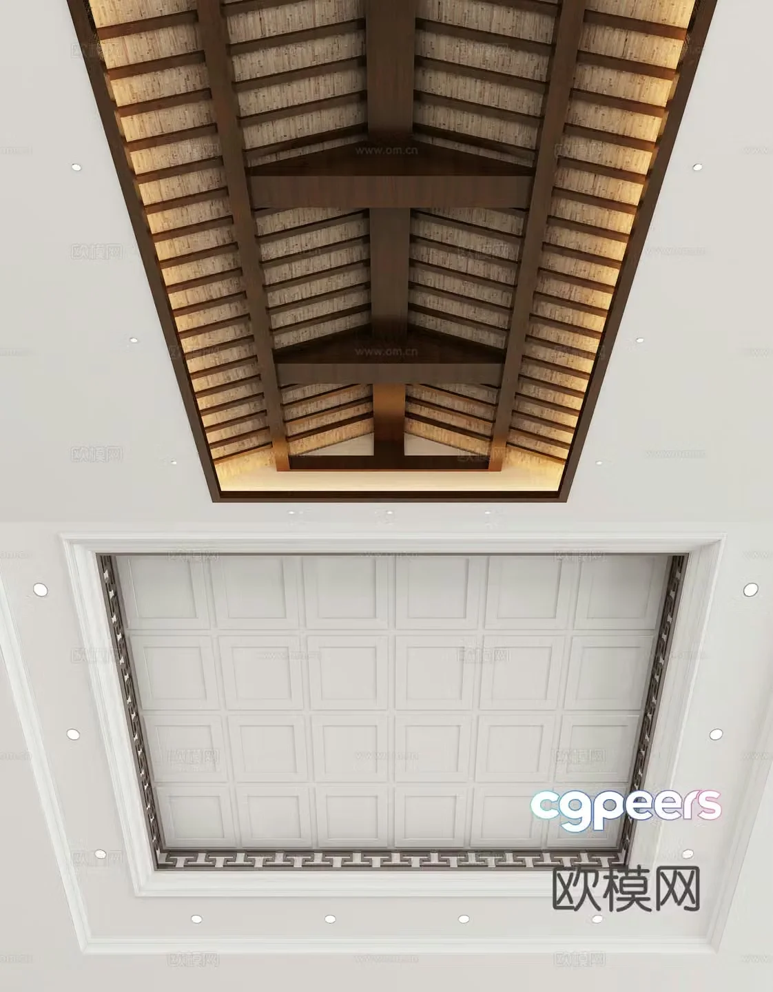 New Chinese style ceiling 3D model