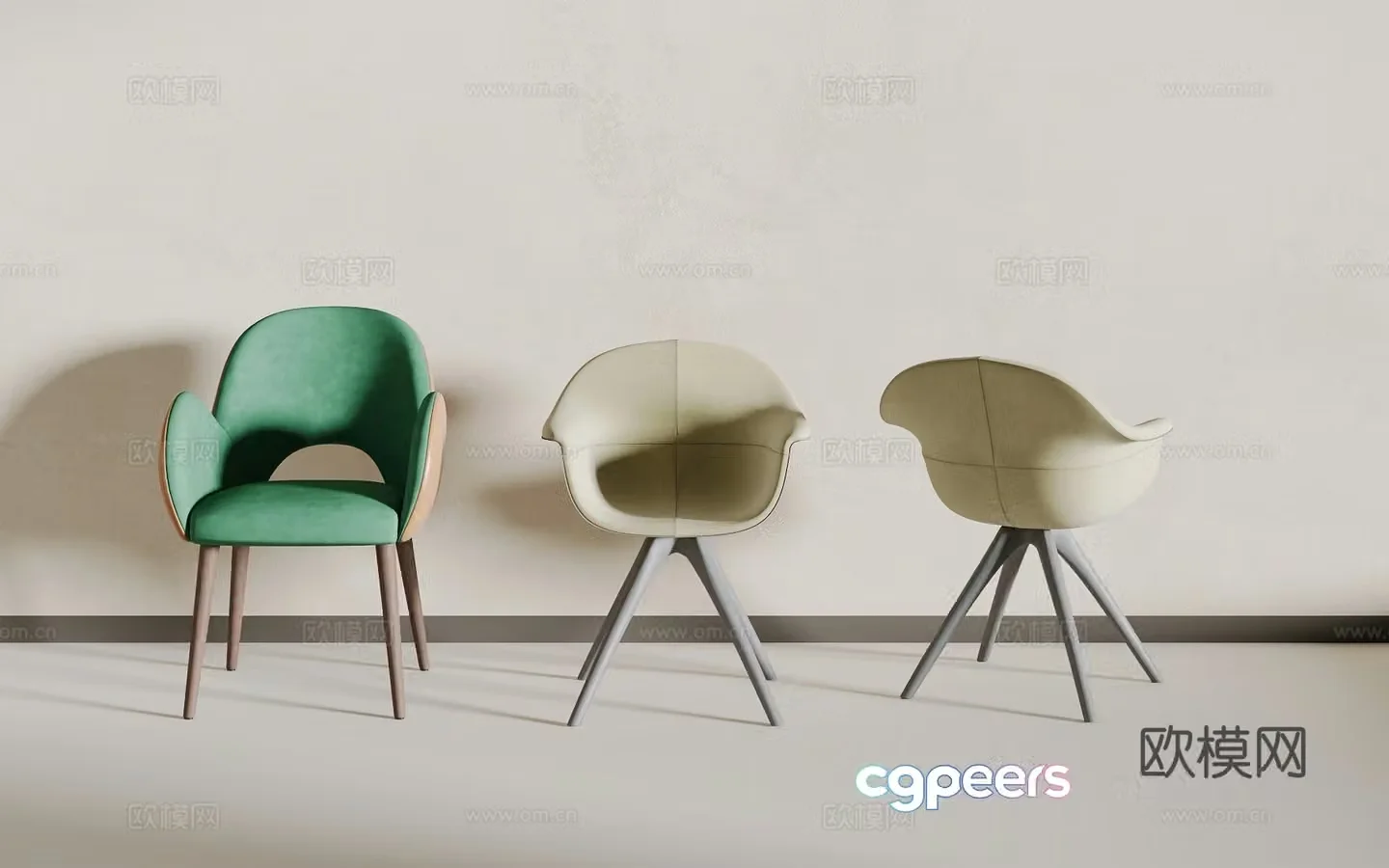 Modern single chair 3d model